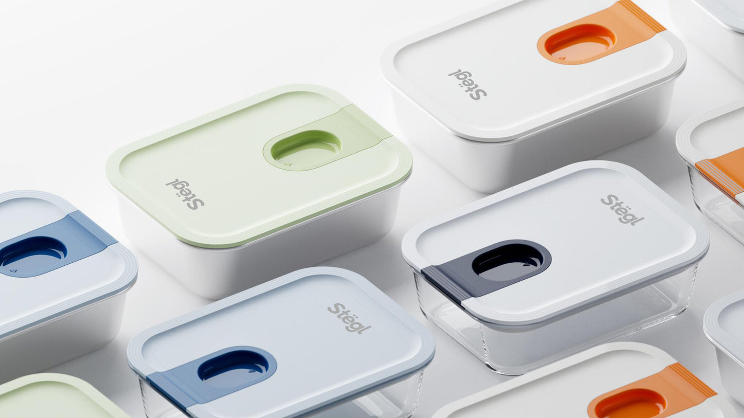 Stëgl Rectangle Glide-Ease Stainless Steel Food Container - 1050 ml