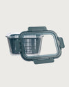 Glass Container With Drain Basket