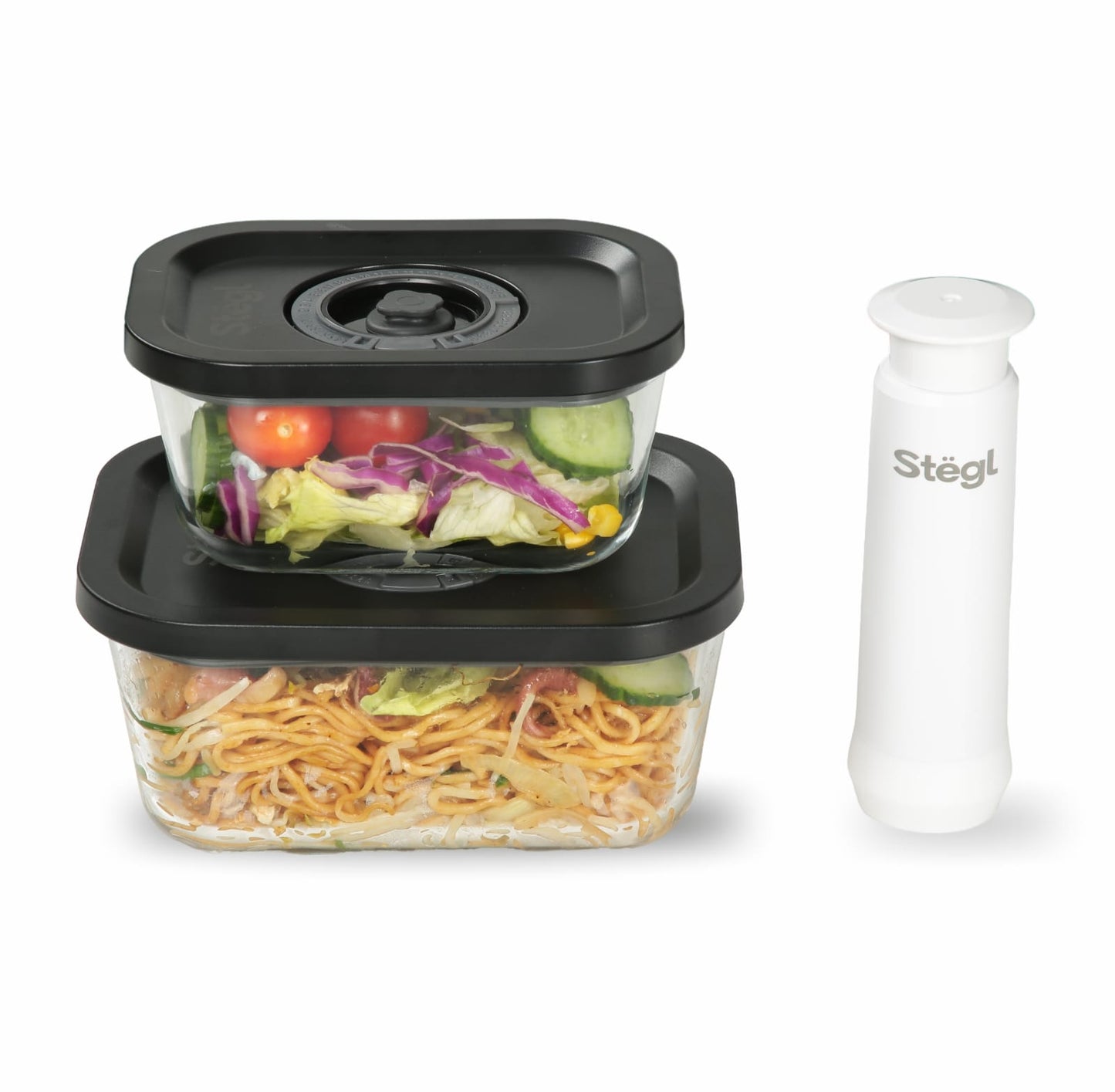 Stëgl Glass Container and vacuum Pump (with Date Dial)