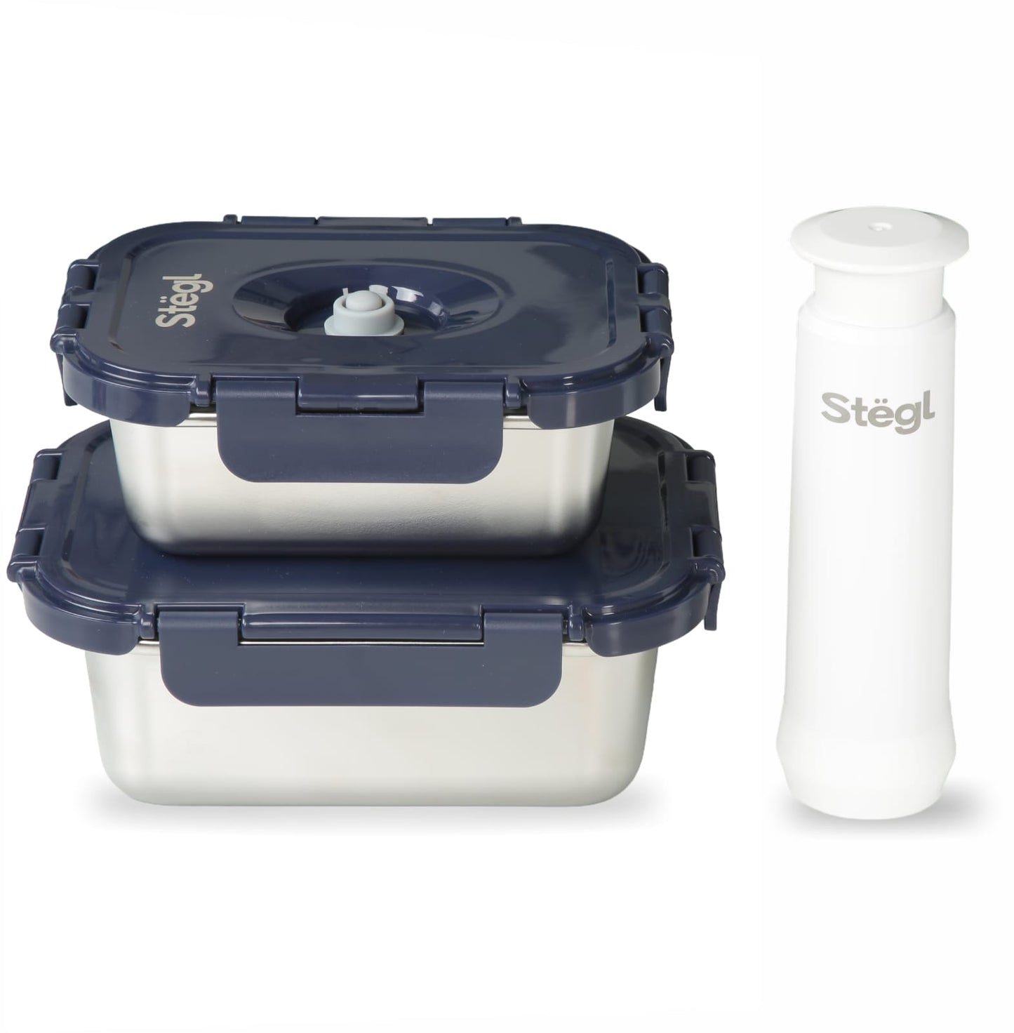 Stëgl Stainless steel containers With Vacuum Pump
