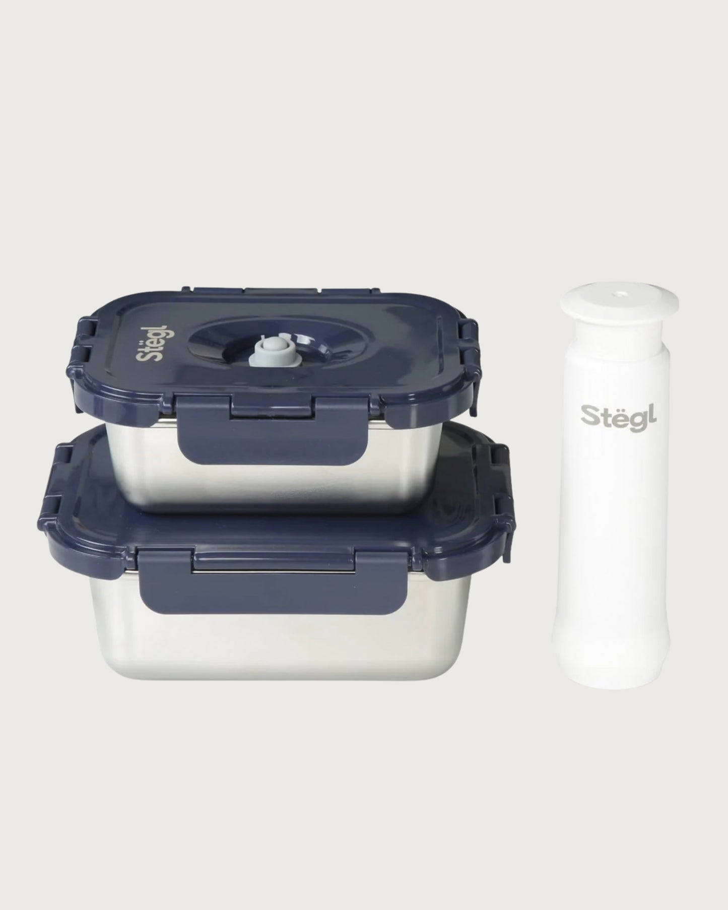 Steel Containers & Vacuum Pump