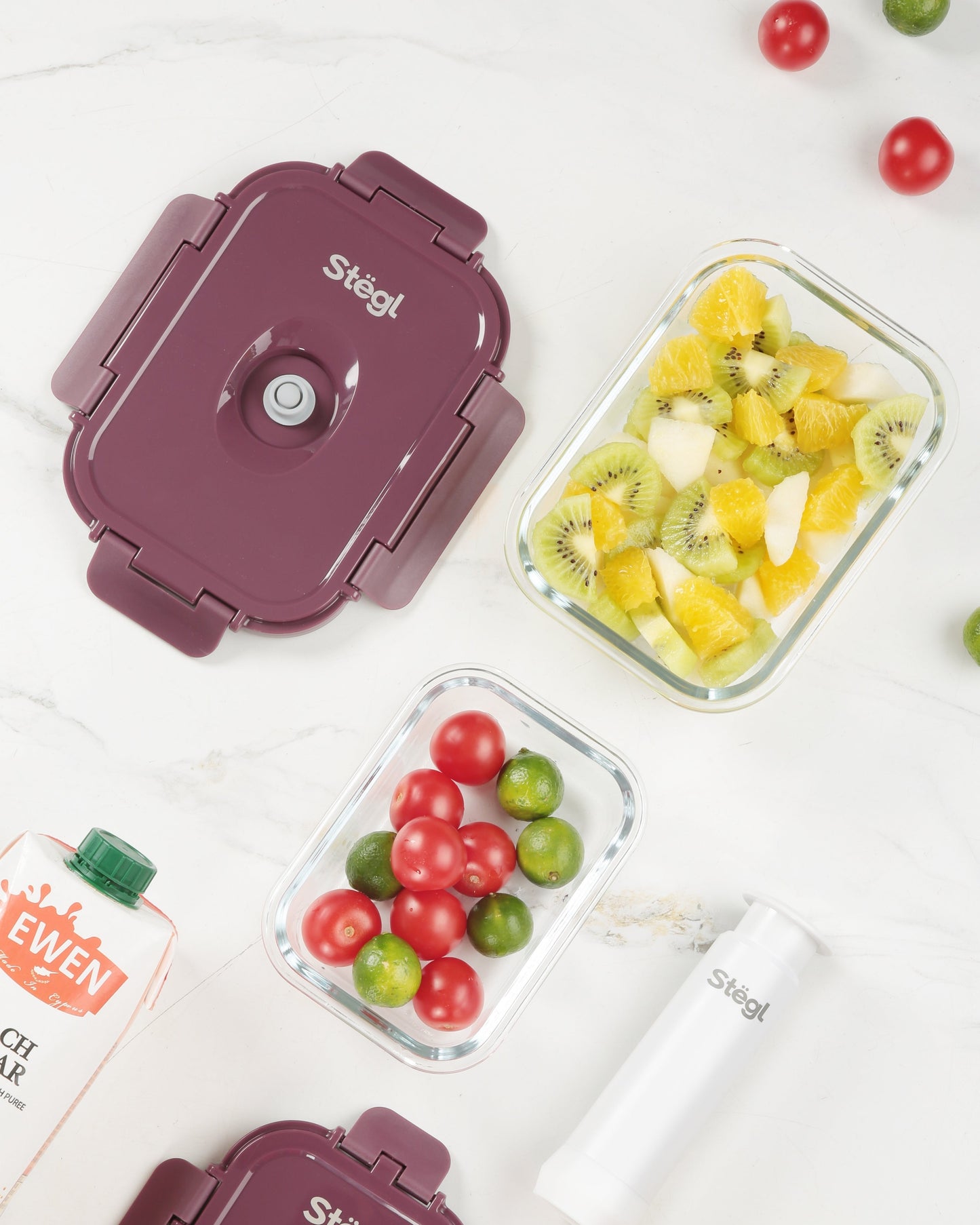 Glass Containers & Vacuum Pump