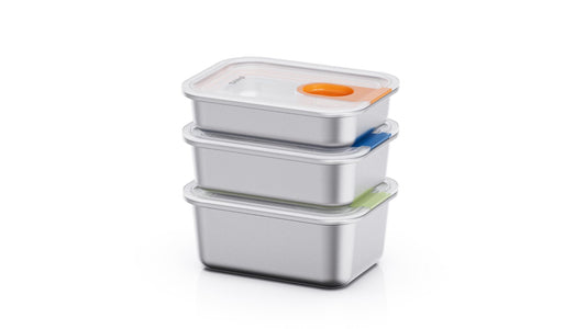 Stëgl Rectangle Glide-Ease Stainless Steel Food Container - 1050 ml