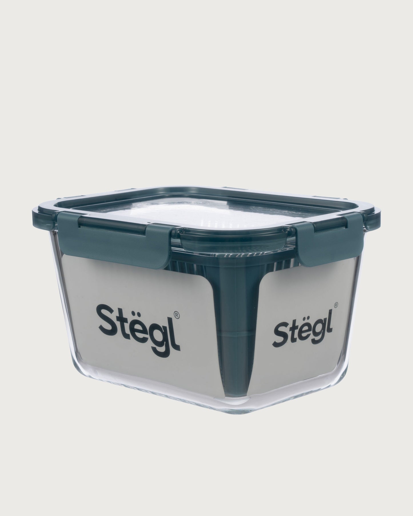 Glass Container With Drain Basket