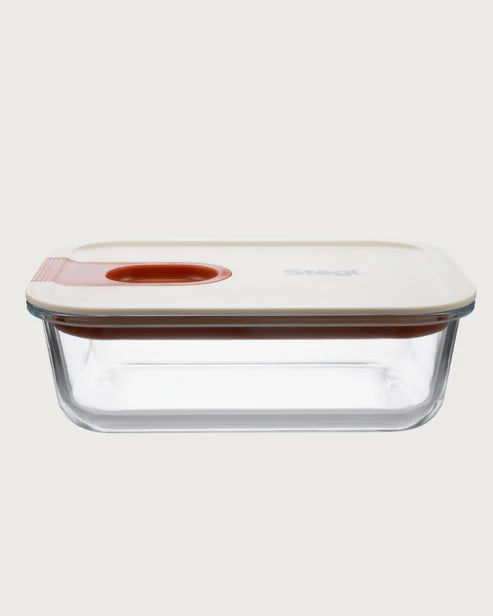 Easy Slide Glass Container