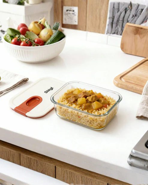Easy Slide Glass Container