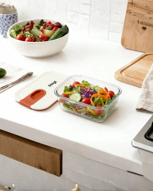 Easy Slide Glass Container