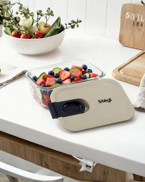 Easy Slide Glass Container