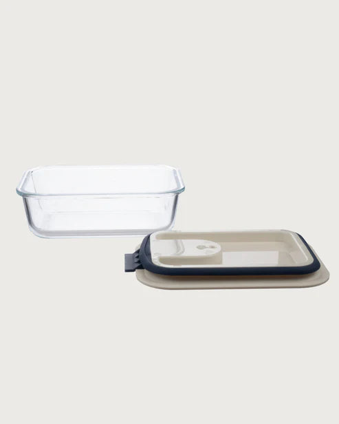 Easy Slide Glass Container