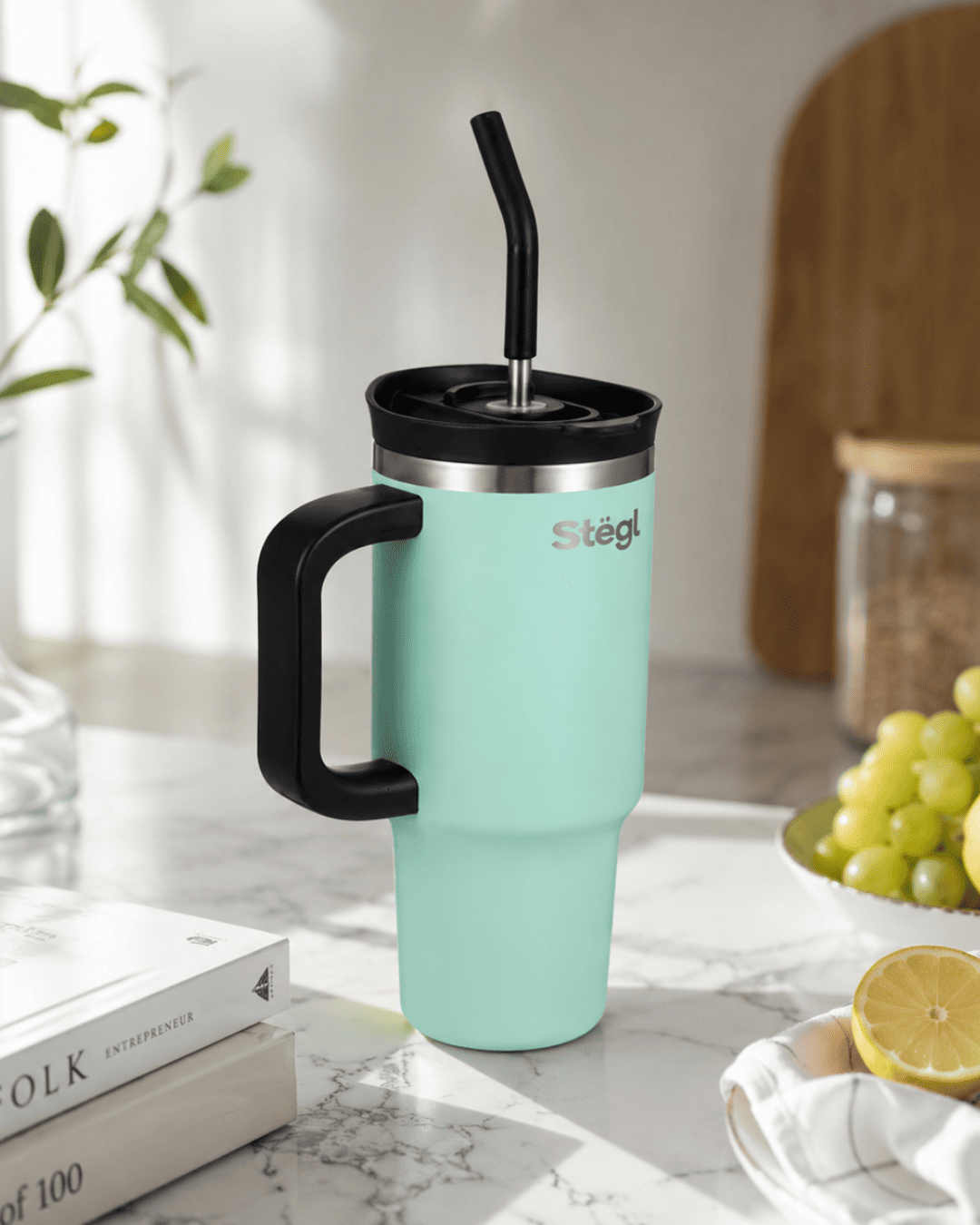 Cool Mint Insulated Steel Tumbler, 900 ml