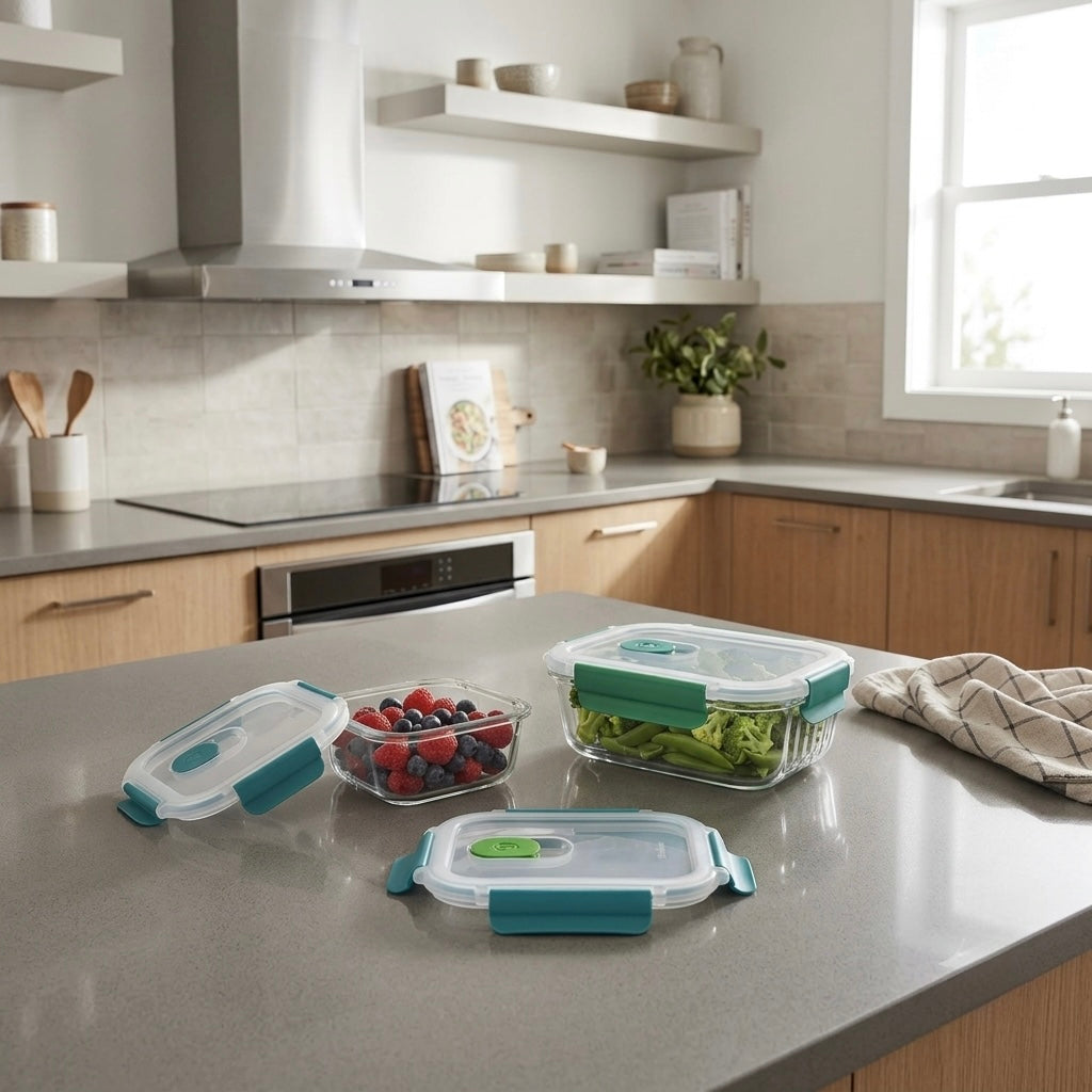 Rectangle Glass Storage Container Set – 370ml & 640ml