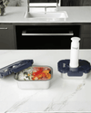 Stainless Steel Vacuum-Seal Containers with Pump, Set of 2