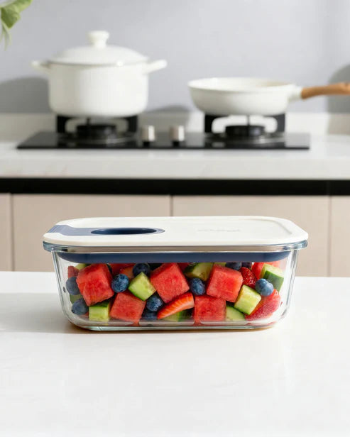 Easy Slide Glass Container